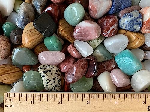 Image of 1 /2 LB Assorted Tumbled Stones, Polished Natural Assorted Gemstone, Assorted Healing Crystals (Assorted)