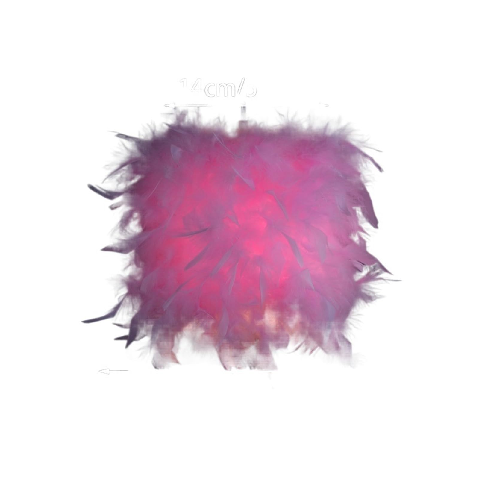 lamp Shade Modern Fluffy Pendant Light Lamp White Feather Shade Droplight Lighting Bedroom Study Room Decoration Creative Hanging Lamp for Decoration(Pink 14cm)