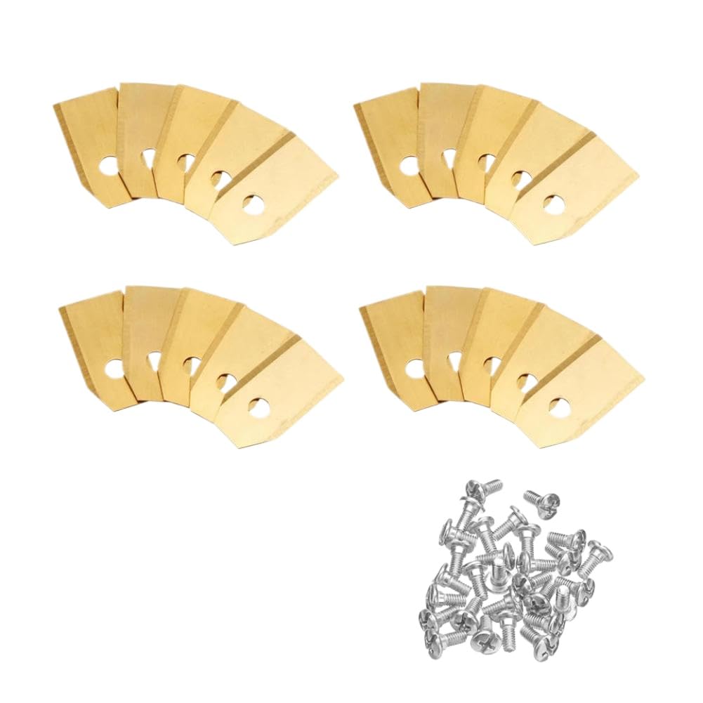 Kit de corte de acero inoxidable compatible con cortacésped (dorado)