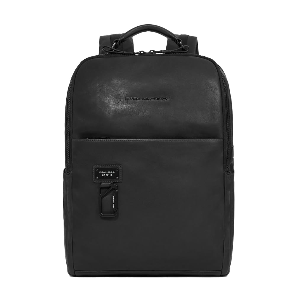 PIQUADRO – Zaino da Bici - Porta PC 15,6" - In Pelle - Viaggio e Lavoro – Uomo