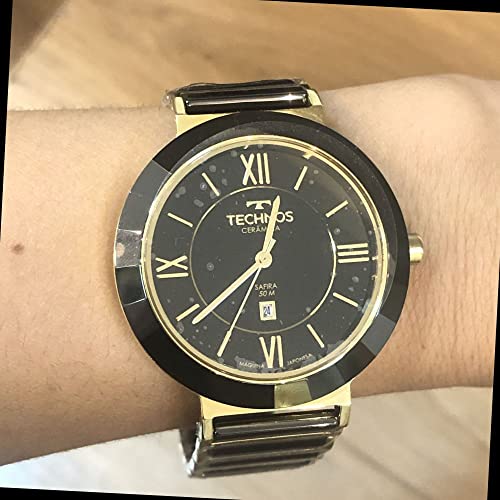 Relógio Technos, Pulseira de Aço, Feminino, Preto