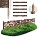 Produktbild 5 x BOGATECO Beeteinfassung aus Weide | 100 cm Lang & 10 cm Hoch | Holz-Zaun Rasenkante | Weiden-Zaun Steckzaun Perfekt für den Garten als Weg-Abgrenzung | Gartenzaun Weidezaun Zaunelemente