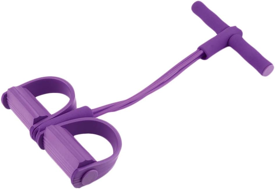 Fitness Gum 4 Tube Resistance Bands Latex Pedal Exerciser Sit-up Pull Rope Expander Elastic Bands Yoga Equipment Pilates Workout (Purple) : Sports & Outdoors