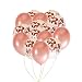 ASHERAH'S GOODS Confetti Balloons REAL ROSE GOLD｜18 Piece Set of 18 Inch PREMIUM QUALITY Latex Party Balloons for Weddings, Bridal & Baby Showers, Birthdays, Decorations for All Events