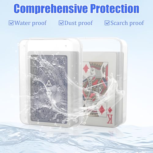 Image of Giantree 6Pcs Playing Card Case Clear Card Deck Box, Holder Blank Business Card Organizer, Playing Game Card Storage Holder for Bank Card, Business Card, Game Card, Game Pieces, Crafts Accessories