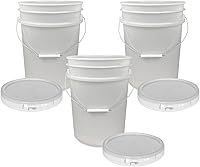 Vista 29 de ePackageSupply Cubo de 5 galones con tapa hermética Fabricado en Estados Unidos Grado alimenticio Plástico HPDE de alta resistencia Cubo