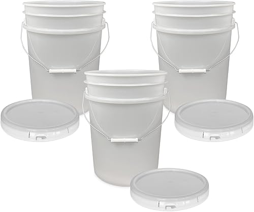 Vista 28 de ePackageSupply Cubo de 5 Galones con Tapa Hermética Fabricado en EE. UU. Grado Alimenticio Plástico Premium HPDE Resistente Cubo Multiusos