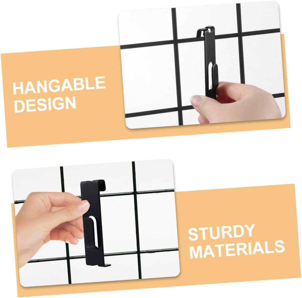 LIFKOME 15pcs Grid Wall Hooks Household Grid Wall Hangers Display Hanging Hooks