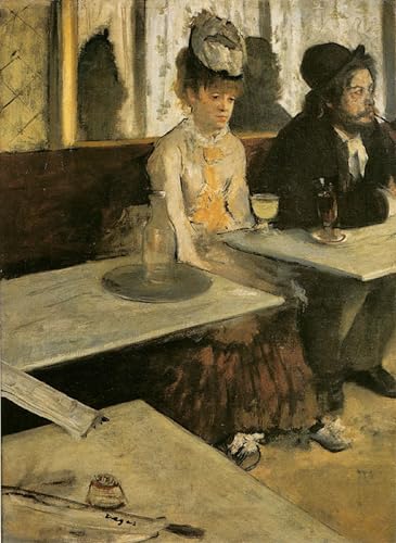 Le buveur d'absinthe Edgar Degas affiche d'art sur toile aux détails d'impression premium