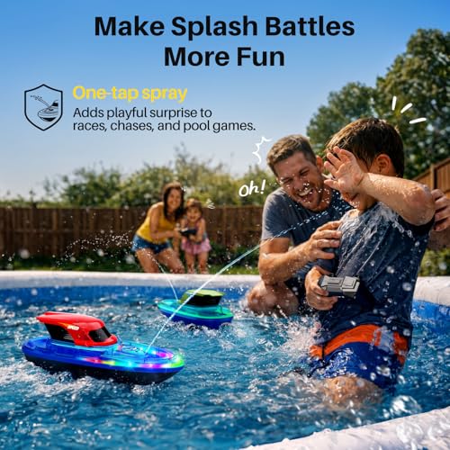 image for SYMA 2 Pack RC Boats for Kids, Remote Control Boats for Pool, 7-Mode L