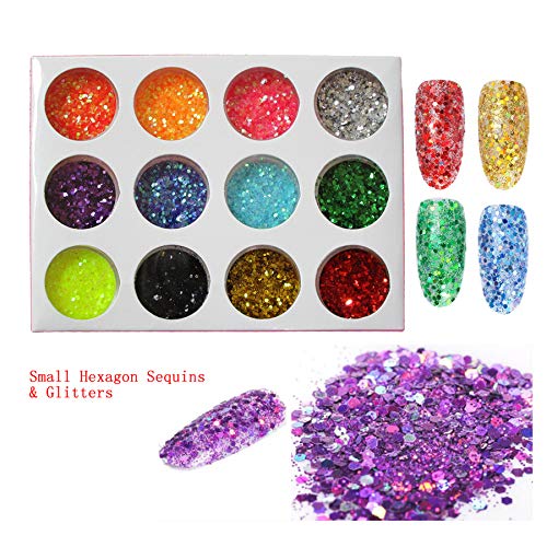 Nails Rhinestones Kit Butterfly Chunky Nail Sequins Glitter Crystal Flat Back Gems Foil Diy Design Manicure Nails Decorations Sets For Nail Art/Craft/Makeup #TOP4