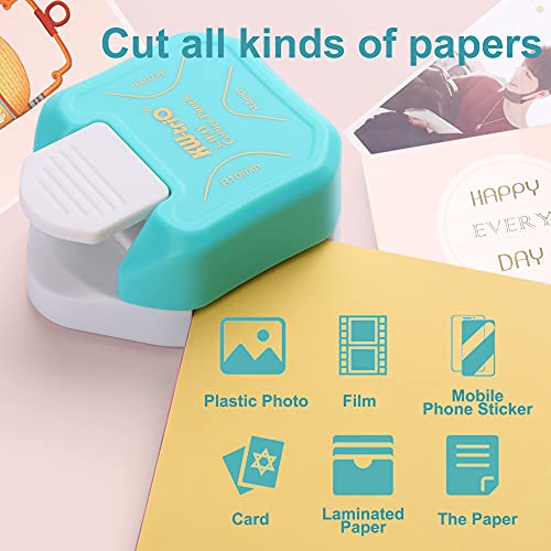 Zetto Corner Rounder,3 in 1 Corner Cutter Corner Punch,R4mm+R7mm+R10mm Cutting Radius,Craft Punch Paper Punches for Crafting,Scrapbooking Supplies,Gift Card,Photo,Laminate,DIY,School & Home(Green) - Thumbnail 4