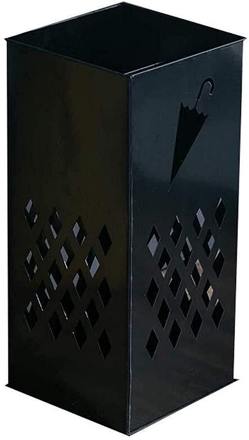 Porte-parapluies de rangement au sol noir pour barils de hall domestique 50cm