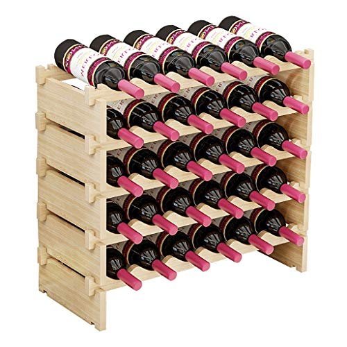 Soporte para botellas de vino de madera apilable miniatura 1
