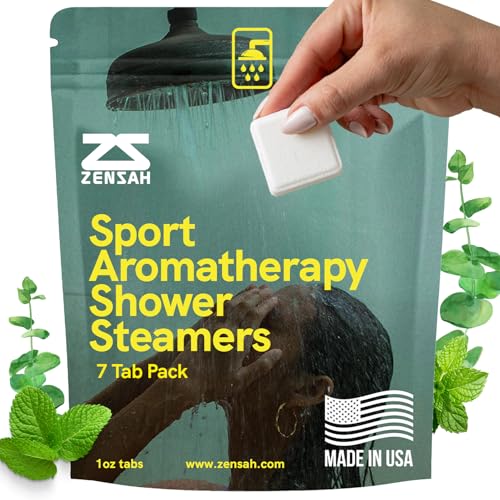 Zensah Sport Shower Steamers - Relaxing Aromatherapy, USA Made with Natural Eucalyptus Essential Oil, Travel Friendly, Self Care, Colds, Mother’s Day Gifts for Runners and Muscle Recovery