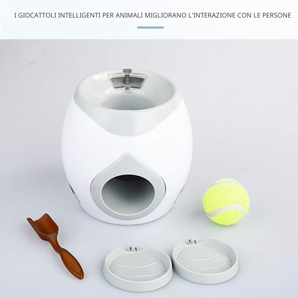 Lanciatore Automatico per Cani - Giocattolo Interattivo per Addestramento e Ricompensa Con Palla da Tennis - Include 2 Palline e 1 Pala