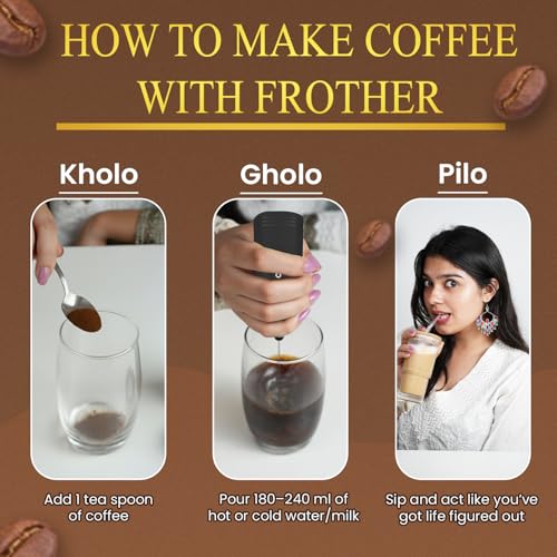 Image of Bevzilla 150 Gram Instant Filter Coffee Powder outh Blend With Rechargeable Frother | 70% Coffee, 30% Chicory | Extra Strong | Bold Taste | Quick Preparation | Perfact for Gifting