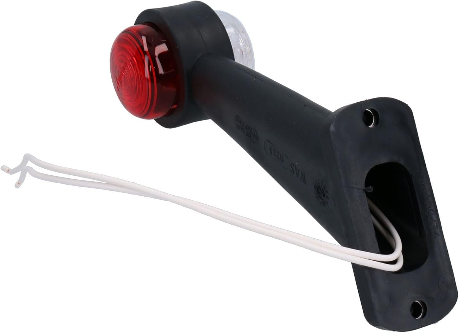 AB Tools Trailer Side Marker with Rubber Base Red White Front Rear Light Lamp Pair TR153