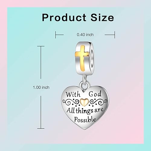 Miniatura 6 de LUXILLA Abalorio de plata de ley 925 con texto en inglés Family Love Mother Daughter Grande se adapta a pulseras collares dijes de cuentas regalo de