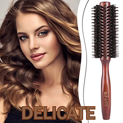 Dapin Round Hair Brush Blow Dry Hair Brush Wooden Round Hair Brush Anti-Static Hair Brush Round Brushes For Blow Drying Suitable For Men And Women, Straight And Curly Hair, Wet And Dry, Add Volume And Shine #TOP6