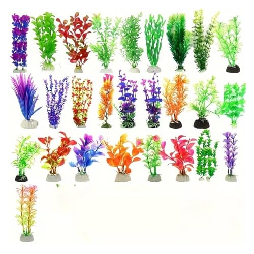 VMDVBNA Plantas de Acuario plástico Plantas Artificiales subacuáticas de plástico for decoración peceras Acuario(11cm 1pc)
