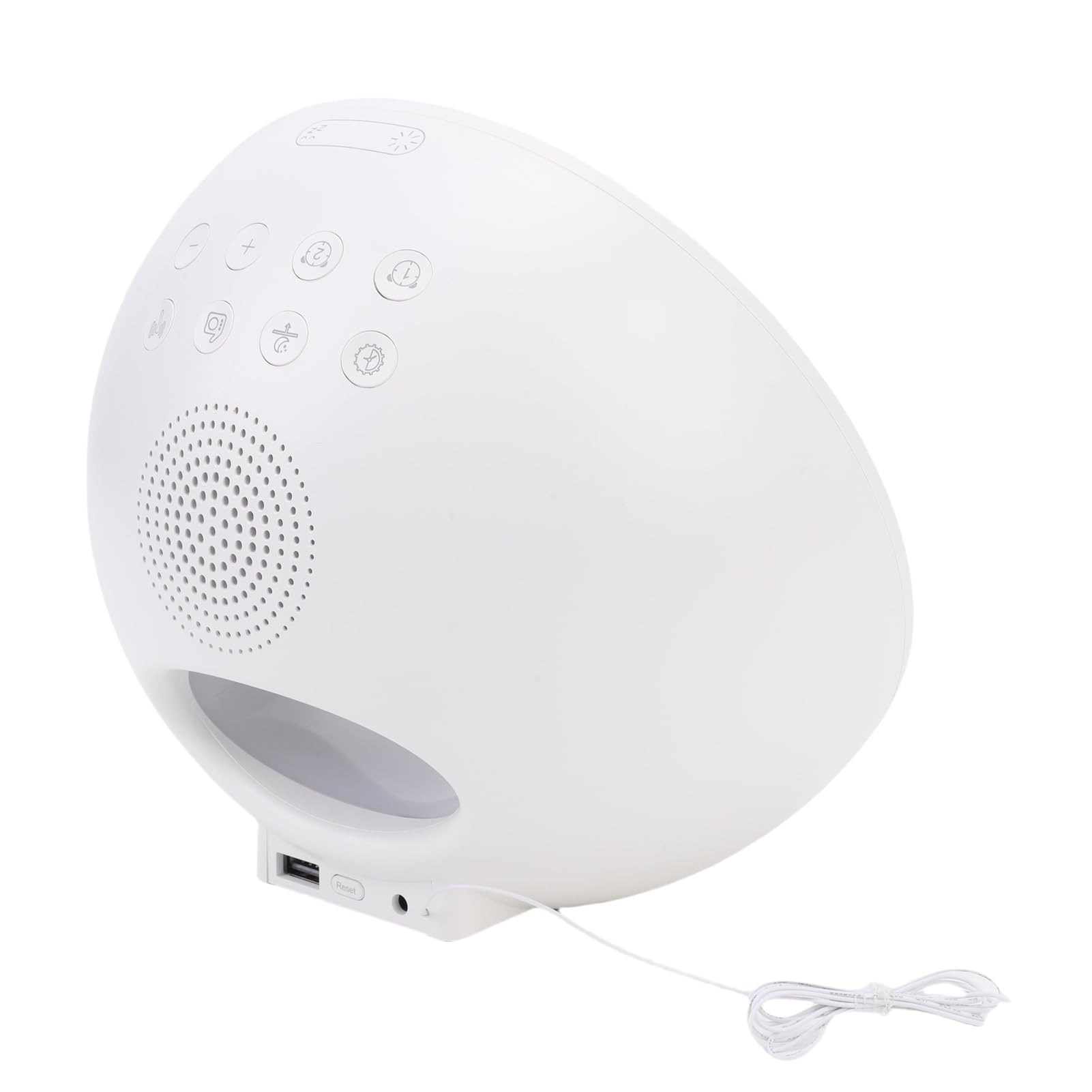 YWBL-WH Sonnenaufgangsuhr, LED, Multifunktional, mit Automatischem Dimmen, 7-Farben-Nachtlicht, Bluetooth-Lautsprecher für Schlafzimmer, Schlafhilfe, Schlafhilfe und Weckalarm (EU-Stecker 100 bis