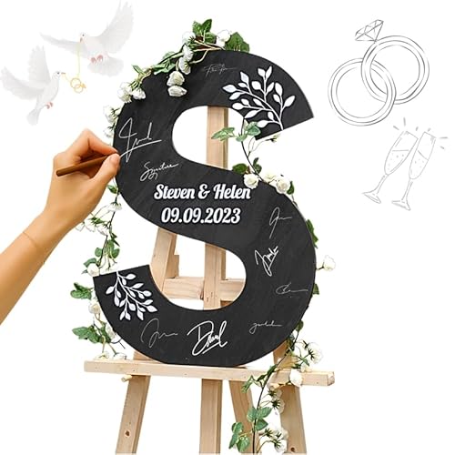 Wedding Welcome Sign with Personalized Wooden Letter – Custom Guest