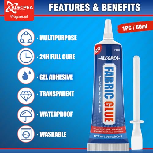 Alecpea AC1001 60Ml Fabric Glue, Strong Fabric And Leather Adhesive thumb #1