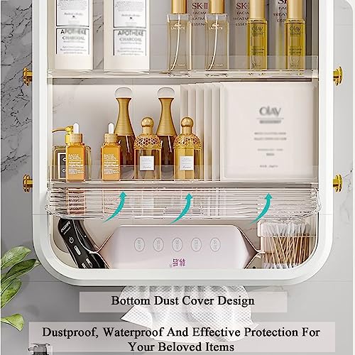 Boîte de rangement cosmétiques transparente pour optimiser vos murs