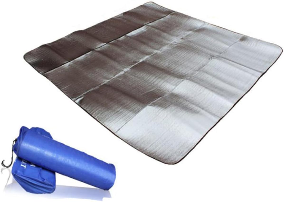 Outdoor Dampproof Tent Mat Lightweight Aluminum Foil Sleeping Mattress for Camping Hiking Picnic Cushion Foldable Pad