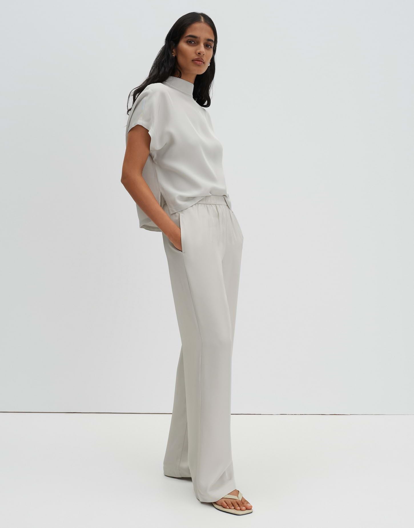 someday Damen Wide Leg Pants | CEVIL Flow Wide Leg Pants aus seidig fließendem Acetat