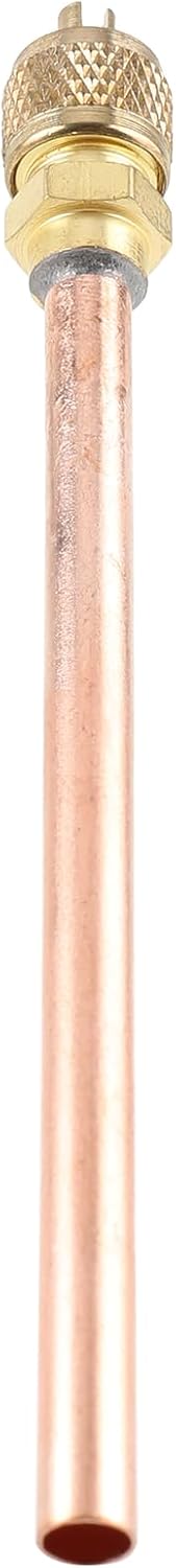 AUTOKAY 10x HVAC AC Schrader Valve Core Remover Cap Tube 1/4" SAE * 1/4" OD * 4.65" Stem