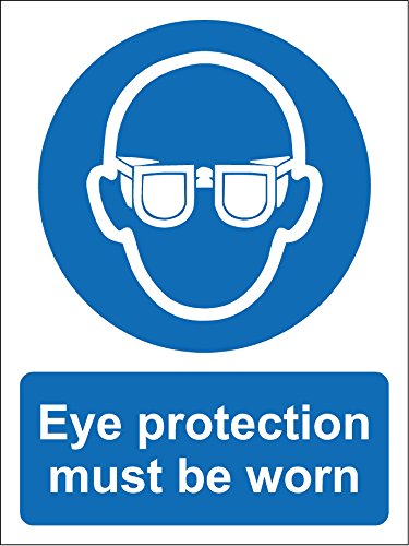 Eye Protection Must Be Worn Safety Sign - 1.2mm Rigid Plastic 400mm x 300mm