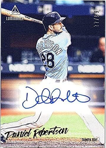 David Robertson Autographed & Serial Numbered #77/99 Collectible Baseball Card - 2020 Panini Chronicles Luminance Baseball Card #LA-DR (Rays)