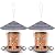 Bird Feeders for Outdoors, eWonLife Bird Feeder Outside Hanging, Squirrel Proof, Easy Clean and Fill, Adjustable Feeder with Sturdy Wire and Roof, Plastic, for Garden, Backyard, Terrace(25 OZ/Pack)