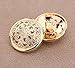 10PCS Clothes Button - Retro Hollow Sewing Button Shank Round Shaped Metal Button Set for Men Women Blazer, Coat, Uniform, Shirt, Suit and Jacket (Gold, 25mm)