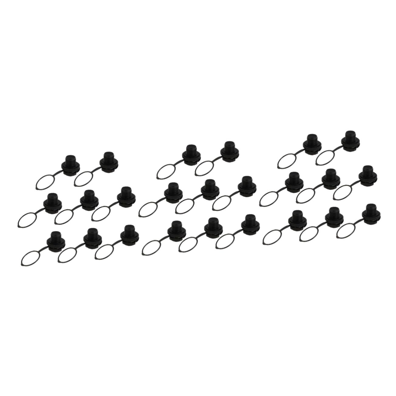 WOONEKY 3sets Schnell Inflation TPU Düse Für Boot Kajak Zart 22mm Fit Boote Schwarz 8 Stücke * 3