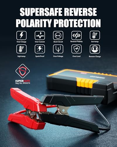 GOOLOO GP3000 3000A Jump Starter,12V Car Battery Jump Starter for up to 9.0L Gas Engines & 7.0L Diesel, Supersafe Lithium Jump Box Battery Booster Pack, Auto Battery Starter with USB Quick Charge - Thumbnail 4