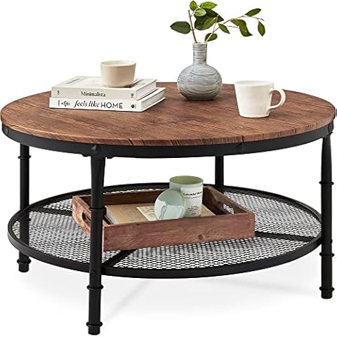 Best Choice Products 2-Tier Industrial Coffee Table Cover