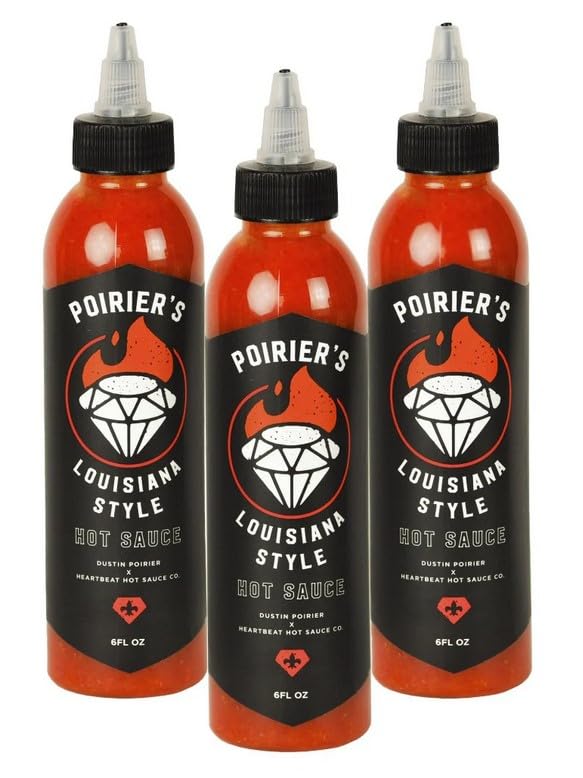 Heatonist Poirier's Louisiana Style Hot Sauce - 3-Pack 6 Fl Oz (Pack of 3)