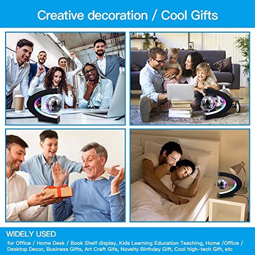 Rtosy Magnetic Levitation Floating Globe With Led Light, Desk Gadget Decor, Fixture Floating Globes & Shade, Cool Tech Gifts For Men/Father/Husband/Boyfriend/Kids/Boss, Gifts For Desk #TOP5