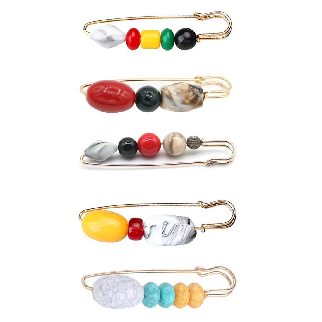 CLIP PER CARDIGAN VINTAGE - 5 Pezzi Con Perline | Spille Da Balia Per Hijab, Sciarpe E Maglioni - Foto 7