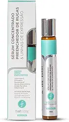 Fresh Femme Sérum Facial Reparador Concentrado, Preenchedor de Rugas, com Vitamina C, Ácido Hialurônico e Ativos Vegetais - 10 ml - Embalagem de aplicação prática e localizada