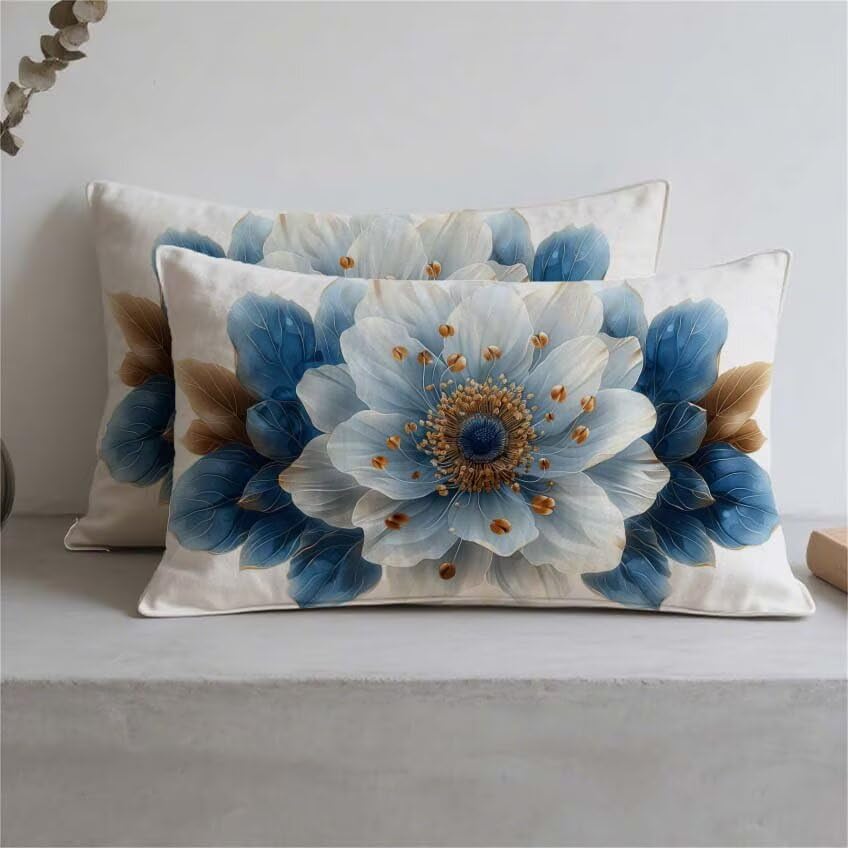 Housse de coussin imperméable fleur 70x90cm pour protéger vos sièges extérieurs de l'humidité - 3