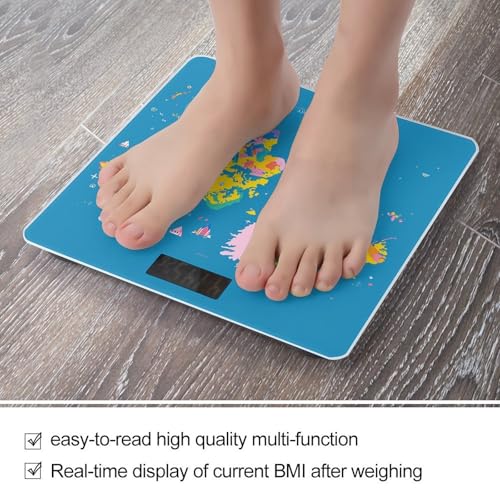 Báscula Digital de Baño Con Mapamundi y Vidrio Templado miniatura 5