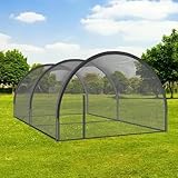 Backyard Baseball Batting Cage Net 22x10x8ft – Portable Batting Cage with Zipper Door and Pitching Machine Slot, Perfect for Outdoor Baseball and Softball Practice, Portable Carry Bag