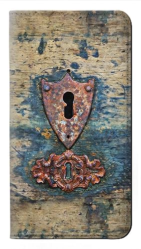 Housse cuir iPhone 15 style vintage avec clapet protection meteo et fente cle
