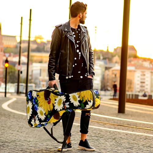 Housse de guitare en tissu Oxford épais rembourré avec boucle de suspension et sangle de cou Motif tournesol et feuilles roses 101,6 cm, Multicolore 4., 42.9×16.9×4.7 in, Sac de transport tendance - Les Beatles, Paul McCartney, John Lennon, RIngo Starr, George Harrison Housse de guitare en tissu Oxford épais rembourré avec boucle de suspension et sangle de cou Motif tournesol et feuilles roses 101,6 cm, Multicolore 4., 42.9x16.9x4.7 in, Sac de transport tendance – Image 7