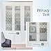 Haton Window Privacy Film Decorative Frosted Glass Window Film, Sun Blocking Stained Glass Clings, Static Cling Removable Stickers for Home Door Coverings, Lattice Pattern 17.5