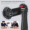 zeadio Phone Tripod Mount, 360° Rotation Phone Holder with Dual Rotatable Cold Shoe & 1/4" Thread Hole, Compatible with Smartphone, Camera Hot Shoe, Tripod, Selfie Stick for Vlogging Video Recording #3